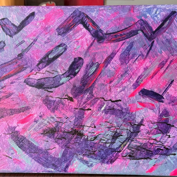 acrylic art canvas Board  8x10 Wellness Decor Abstract Love Amazing Colorful New - Picture 2 of 3